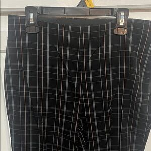 a new day Black Checkered Trousers